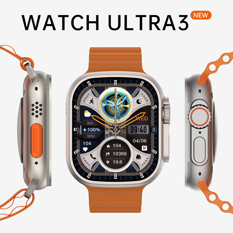 Smartwatch - Ultra 3 AMOLED Screen + Case - 49mm