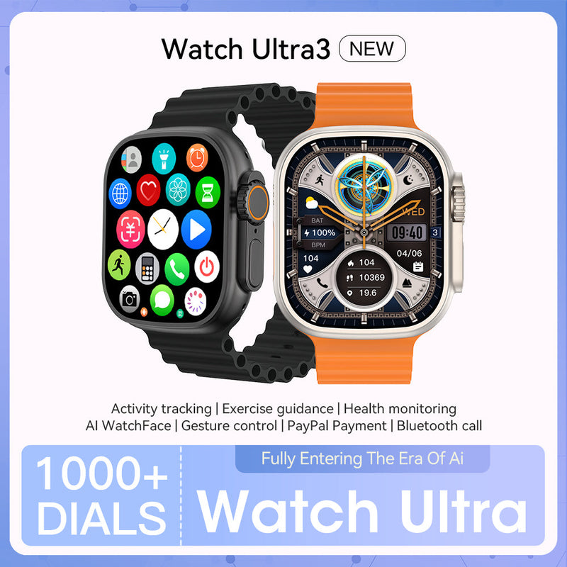 Smartwatch - Ultra 3 AMOLED Screen + Case - 49mm