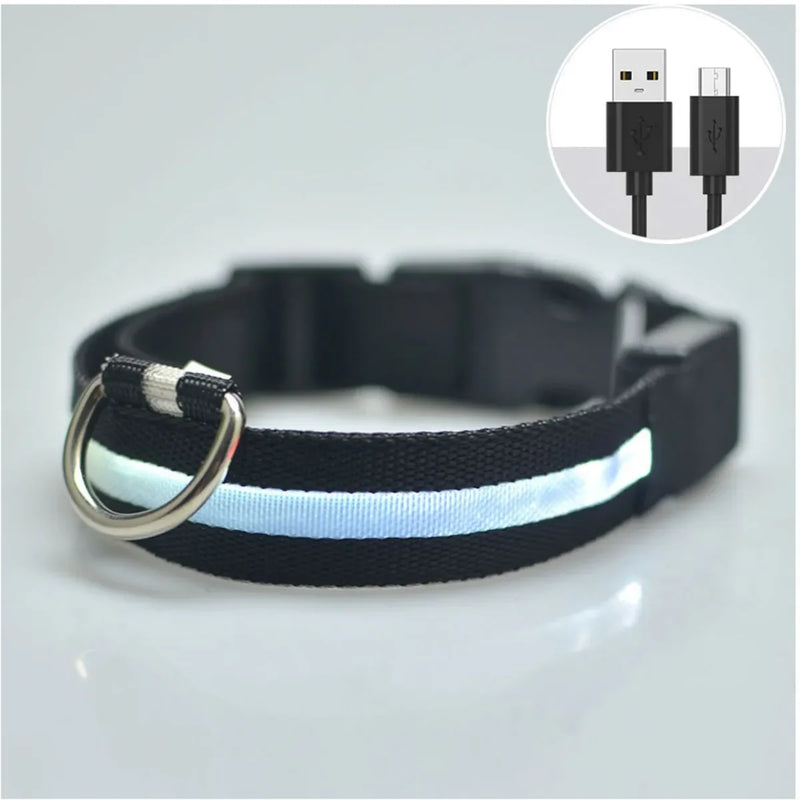 Dog LuminousCollar Anti-lost Glowing  LED Light Pet Collar Collar For Small Medium Large Dogs Collars Leads Safety Necklace