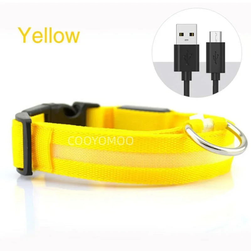 Dog LuminousCollar Anti-lost Glowing  LED Light Pet Collar Collar For Small Medium Large Dogs Collars Leads Safety Necklace