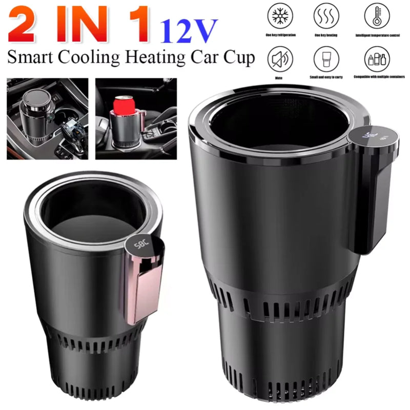 Appliance - Portable 2-in-1 12V Car Cup Cooler & Warmer – Mini Auto Refrigerator and Heater for Drinks