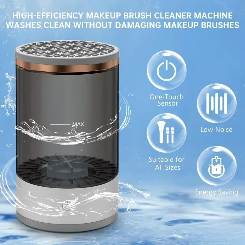 Applience - USB Electric Makeup Brush Cleaner Portable 3 In 1 Makeup Brushes Drying Rack Lazy Cleaning Brush Washer Quick Dry Tool New