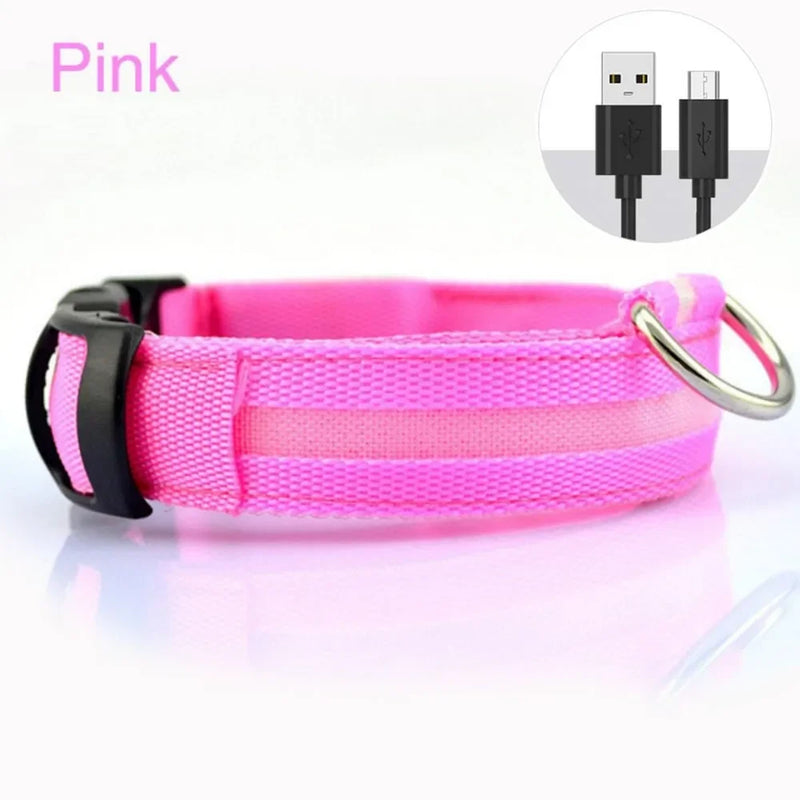 Dog LuminousCollar Anti-lost Glowing  LED Light Pet Collar Collar For Small Medium Large Dogs Collars Leads Safety Necklace