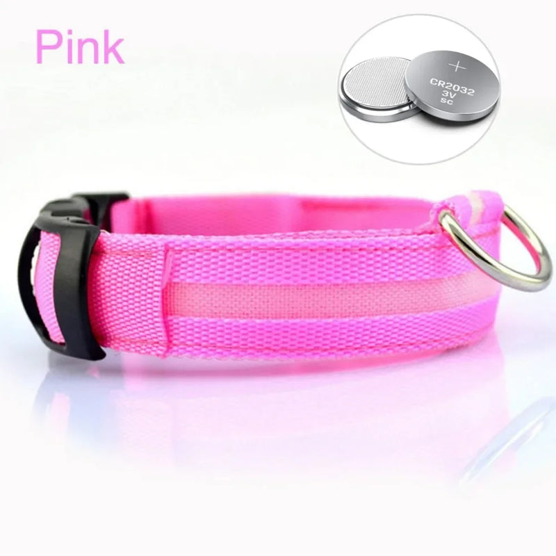 Dog LuminousCollar Anti-lost Glowing  LED Light Pet Collar Collar For Small Medium Large Dogs Collars Leads Safety Necklace