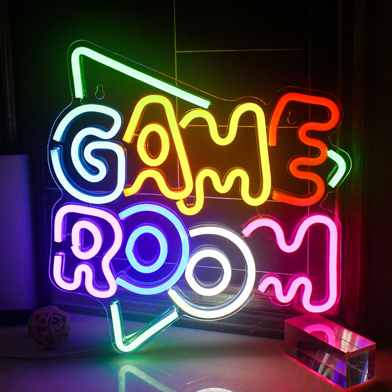 Gaming Zone Neon LED Sign – USB Powered Wall Decor, Multicolor Game Neon Lights for Game Room, Bedroom, and Gamer Gifts