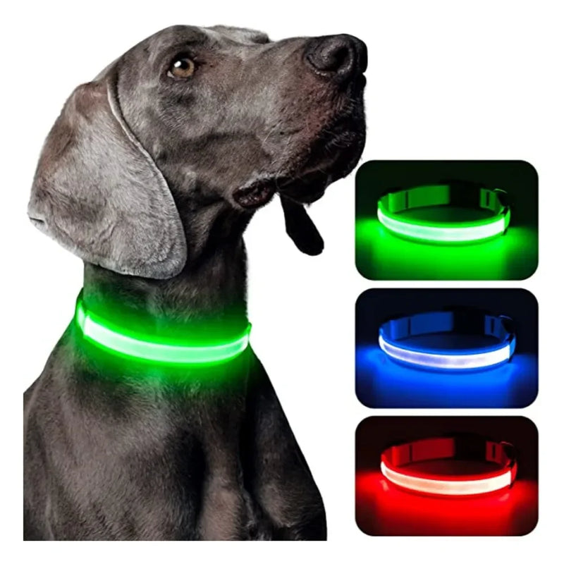 Dog LuminousCollar Anti-lost Glowing  LED Light Pet Collar Collar For Small Medium Large Dogs Collars Leads Safety Necklace